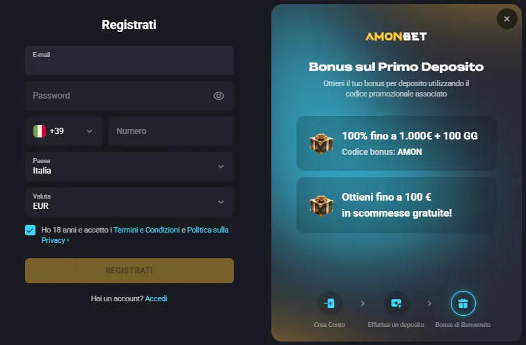 Amonbet casino registrati